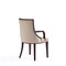Manhattan Comfort Grand Faux Leather and Velvet Dining Armchair in Tan with Beech Wood Frame - Set of 2 2-DC048AR-TN - alternate 8
